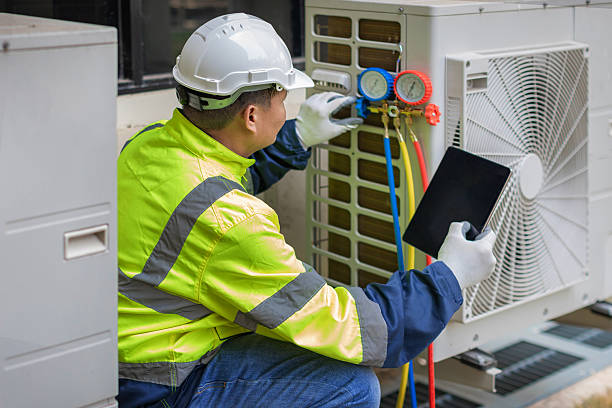 Professional Ductwork Repair technician working in Pequannock, NJ